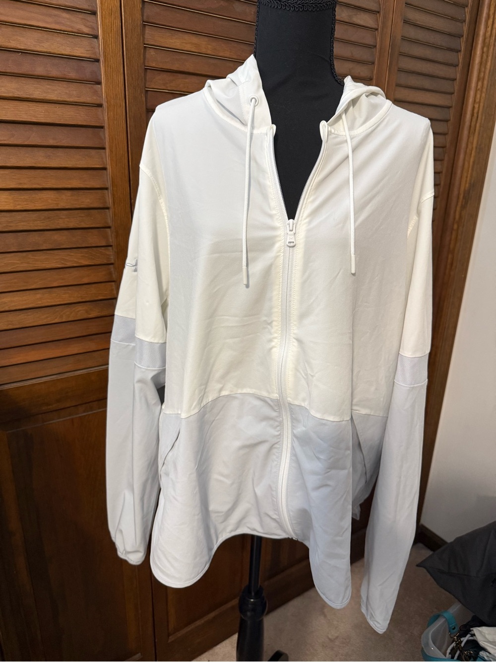 Under Armour White & Light Gray Hooded Zip Warm-Up Jacket - Women's